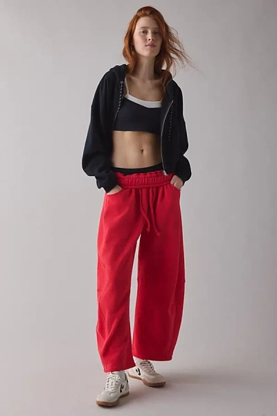 Out From Under Essential Barrel Leg Sweatpant In Bright Red, Women's At Urban Outfitters