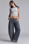 Out From Under Essential Barrel Leg Sweatpant In Charcoal, Women's At Urban Outfitters