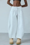Out From Under Essential Barrel Leg Sweatpant In Light Grey, Women's At Urban Outfitters