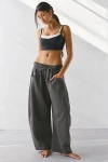 Out From Under Essential Barrel Leg Sweatpant In Washed Black, Women's At Urban Outfitters