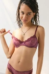 Out From Under Eva Angel Mesh Underwire Bra In Boho Paisley, Women's At Urban Outfitters In Multi