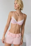 Out From Under Eva Angel Mesh Underwire Bra In Pink, Women's At Urban Outfitters
