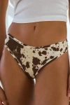 Out From Under Featherweight Dip Thong In Spotty Cow, Women's At Urban Outfitters