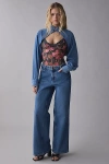Out From Under Felicia Lace Trim Mesh Bodysuit In Rose Tiger, Women's At Urban Outfitters