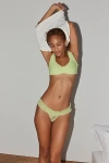 Out From Under Firecracker Smocked Lace Thong In Lime, Women's At Urban Outfitters