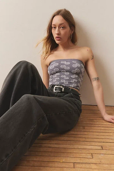 Out From Under Flower Power Tube Top In Grey, Women's At Urban Outfitters