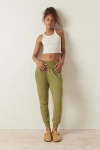 Out From Under Foldover Slim Jogger Pant In Green, Women's At Urban Outfitters In Green
