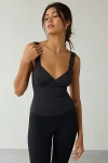 Out From Under Fuseform Seamed Plunge Tank Top In Black, Women's At Urban Outfitters