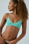 Out From Under Gabriella Seamless Knit Triangle Bralette In Lime, Women's At Urban Outfitters