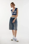 Out From Under Go For Gold Seamless Top In Blue/navy, Women's At Urban Outfitters