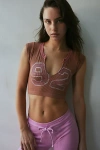 Out From Under Go For Gold Seamless Fitted Top In Chocolate, Women's At Urban Outfitters