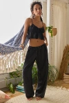 Out From Under Golden Hour Low-rise Wide Leg Pant In Black, Women's At Urban Outfitters In Black