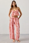 Out From Under Golden Hour Low-rise Wide Leg Pant In Pink Combo, Women's At Urban Outfitters In Pink