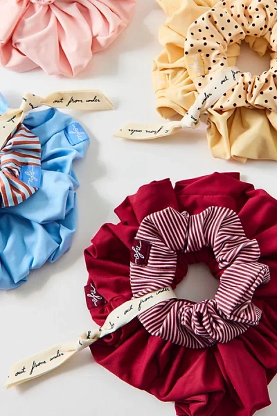 Out From Under Hallie Supersoft Scruchies Set In Maroon, Women's At Urban Outfitters In Multi
