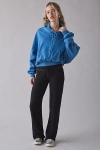 Out From Under Hear Me Out Drawstring Mockneck Pullover Top In Blue, Women's At Urban Outfitters