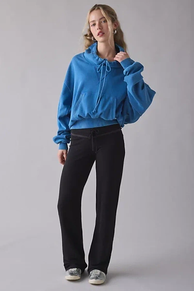 Out From Under Hear Me Out Drawstring Mockneck Pullover Top In Blue, Women's At Urban Outfitters