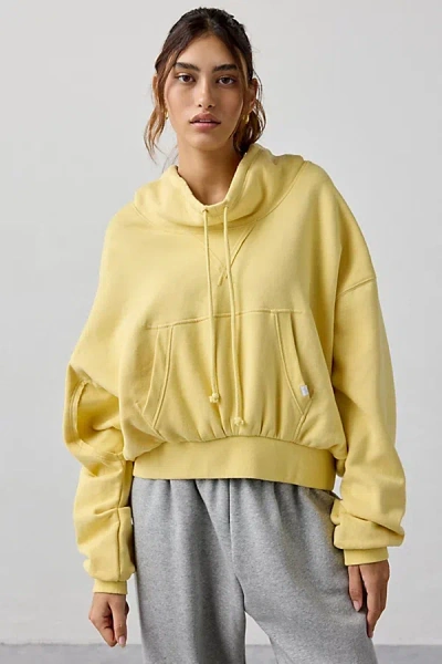 Out From Under Hear Me Out Drawstring Mockneck Pullover Top In Yellow, Women's At Urban Outfitters