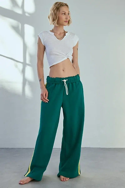 Out From Under Hoxton Double Stripe Sweatpant In Dark Green, Women's At Urban Outfitters