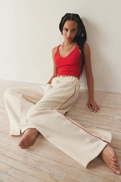 Out From Under Hoxton Piping Sweatpant In Ivory, Women's At Urban Outfitters In Ivory