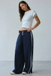 Out From Under Hoxton Sporty Mesh Side-stripe Sweatpant In Black, Women's At Urban Outfitters
