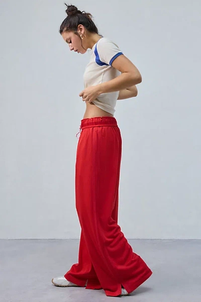 Out From Under Hoxton Sporty Mesh Side-stripe Sweatpant In Red, Women's At Urban Outfitters