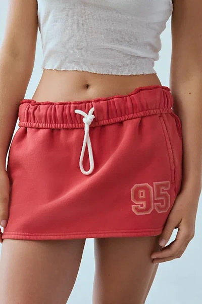 Out From Under Hoxton Sweat Skort In Red, Women's At Urban Outfitters