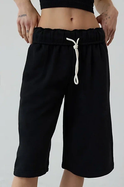 Out From Under Hoxton Sweatpant Jort In Black, Women's At Urban Outfitters