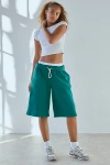 Out From Under Hoxton Sweatpant Jort In Dark Green, Women's At Urban Outfitters