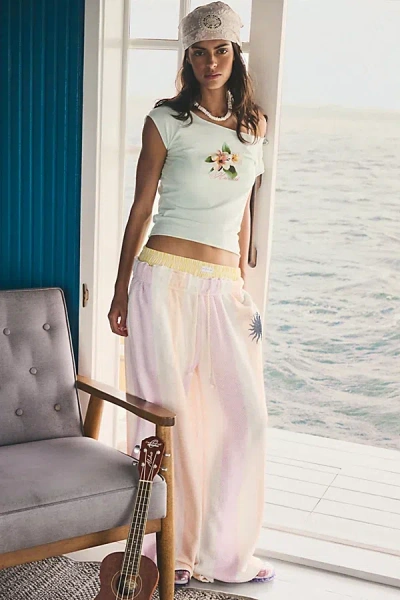 Out From Under Hoxton Wide Leg Beach Pant In Beach Stripe, Women's At Urban Outfitters