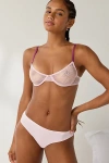 Out From Under Isabella Sheer Floral Lace Underwire Bra In Light Lilac, Women's At Urban Outfitters In Purple