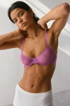 Out From Under Isabelle Mesh Underwire Plunge Bra In Striking Purple, Women's At Urban Outfitters