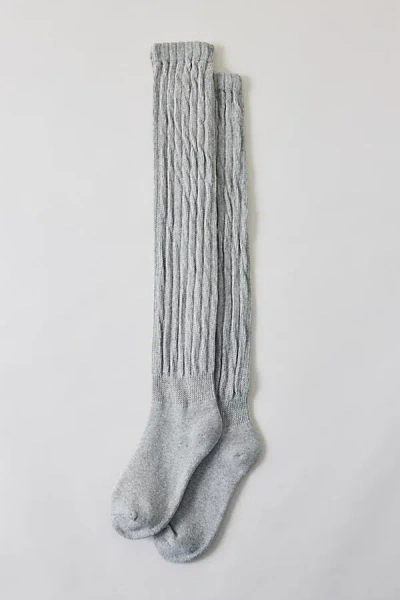 Out From Under Isla Over-the-knee Socks In Grey, Women's At Urban Outfitters In Gray
