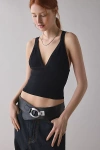 Out From Under Jade Seamless Knit Cutout Tank Top In Black, Women's At Urban Outfitters