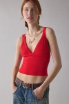 Out From Under Jade Seamless Knit Cutout Tank Top In Red, Women's At Urban Outfitters