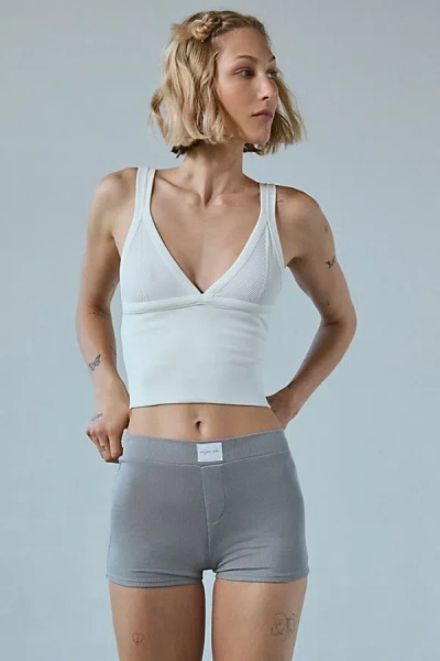 Out From Under Jade Seamless Knit Cutout Tank Top In White, Women's At Urban Outfitters