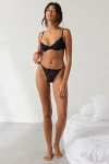 Out From Under Jazz Club Lace Trim G-string Undie In Black, Women's At Urban Outfitters