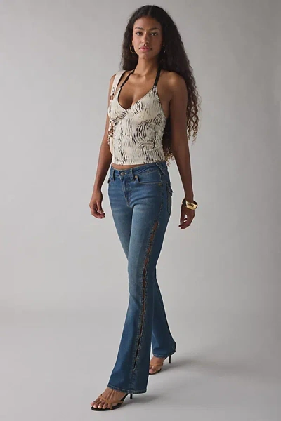 Out From Under Je T'aime Cropped Halter Top In Zebra, Women's At Urban Outfitters In Black