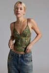 Out From Under Je T'aime Printed Cami In Animal Camo, Women's At Urban Outfitters