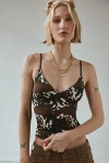 Out From Under Je T'aime Printed Cami In Cow Print, Women's At Urban Outfitters
