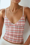 Out From Under Je T'aime Printed Cami In Plaid, Women's At Urban Outfitters