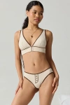 Out From Under Josie Waffle Knit Henley Bikini Undie In Ivory, Women's At Urban Outfitters In White