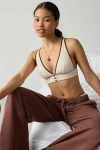 Out From Under Josie Waffle Knit Henley Plunge Bralette In Ivory, Women's At Urban Outfitters In White