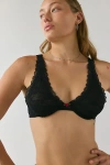 Out From Under Juliana Lace Plunge Underwire Bra In Black, Women's At Urban Outfitters