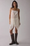 Out From Under Justine Sheer Lace-trim Hanky Hem Slip In Ivory, Women's At Urban Outfitters