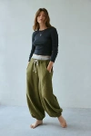 Out From Under Kai Extreme Barrel Joggers Pant In Olive, Women's At Urban Outfitters