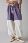 Out From Under Kai Mixed Media Extreme Barrel Joggers Pant In Montana Grape/marshmallow, Women's At Urban Outfitter