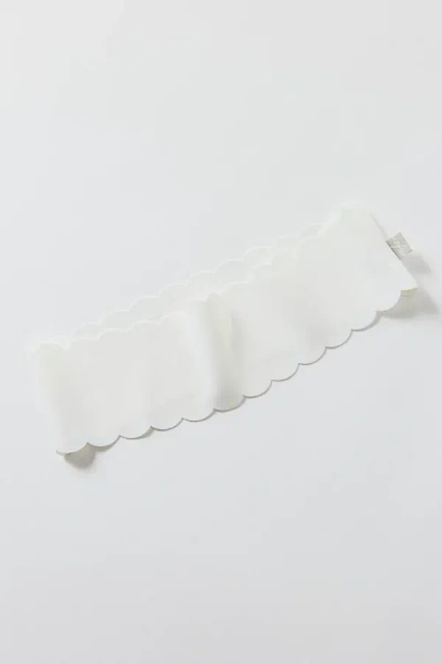 Out From Under Kit Scalloped Soft Headband In Ivory, Women's At Urban Outfitters In White