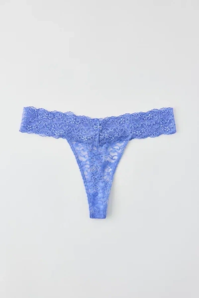 Out From Under Lace Low-rise Thong In Purple, Women's At Urban Outfitters