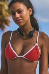 Out From Under Lana Triangle Bikini Top In Red Alert, Women's At Urban Outfitters In Red Alert