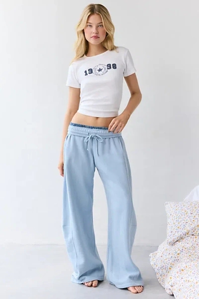 Out From Under Lazy Day Baggy Barrel Sweatpant In Sky, Women's At Urban Outfitters In Blue